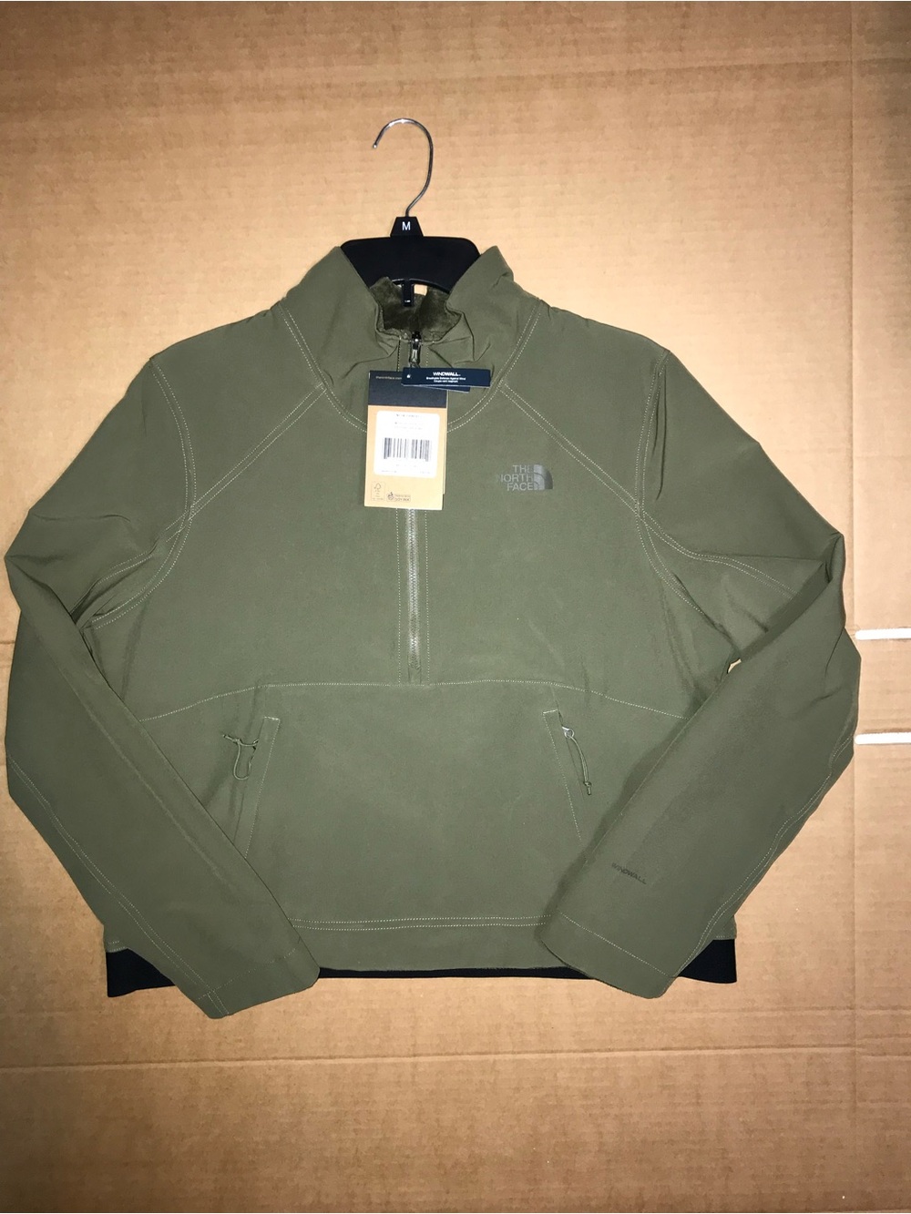 The North Face Olive Green Half-Zip Reversible Pullover sweater